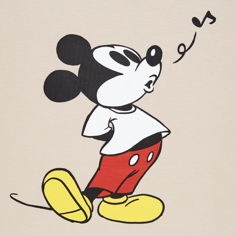 Beige Uniqlo Mickey Stands Ut Short-sleeve Graphic Men T Shirts | 5968148