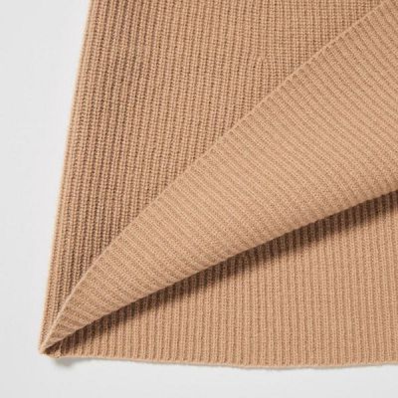 Beige Uniqlo Premium Lambswool Mini Women Skirts | 2296468