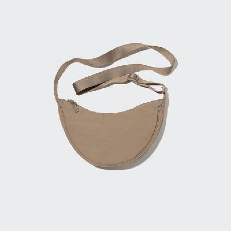 Beige Uniqlo Round Mini Women Crossbody Bags | 4496668