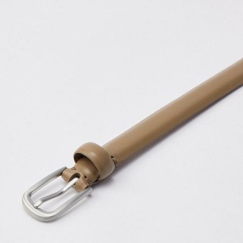 Beige Uniqlo Skinny Women Belts | 2638403