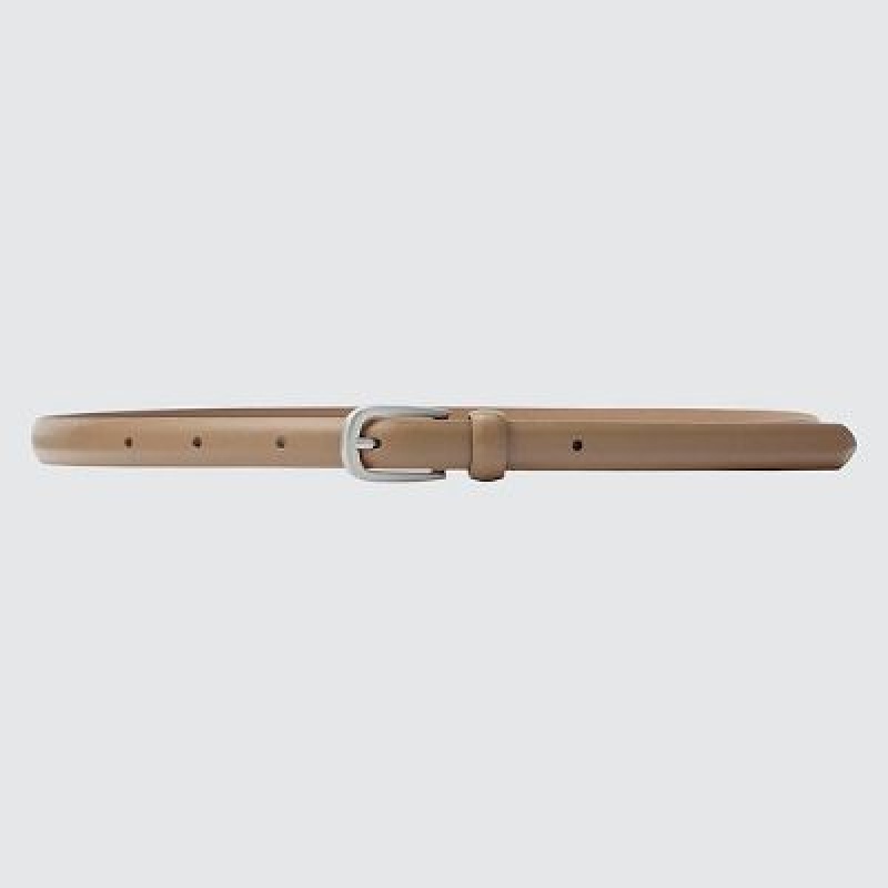 Beige Uniqlo Skinny Women Belts | 2638403