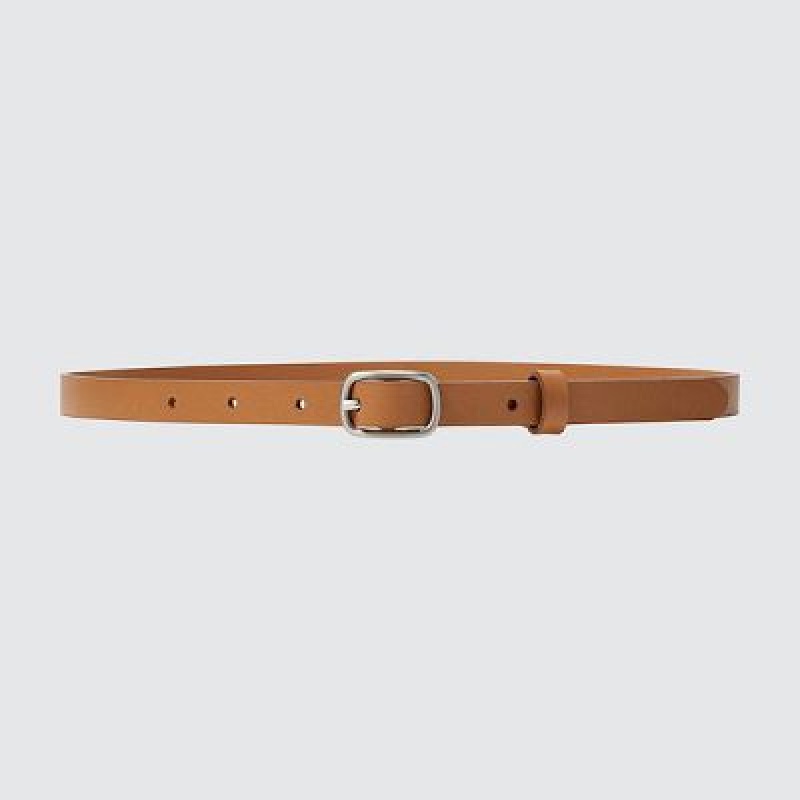 Beige Uniqlo Skinny Women Belts | 3295271