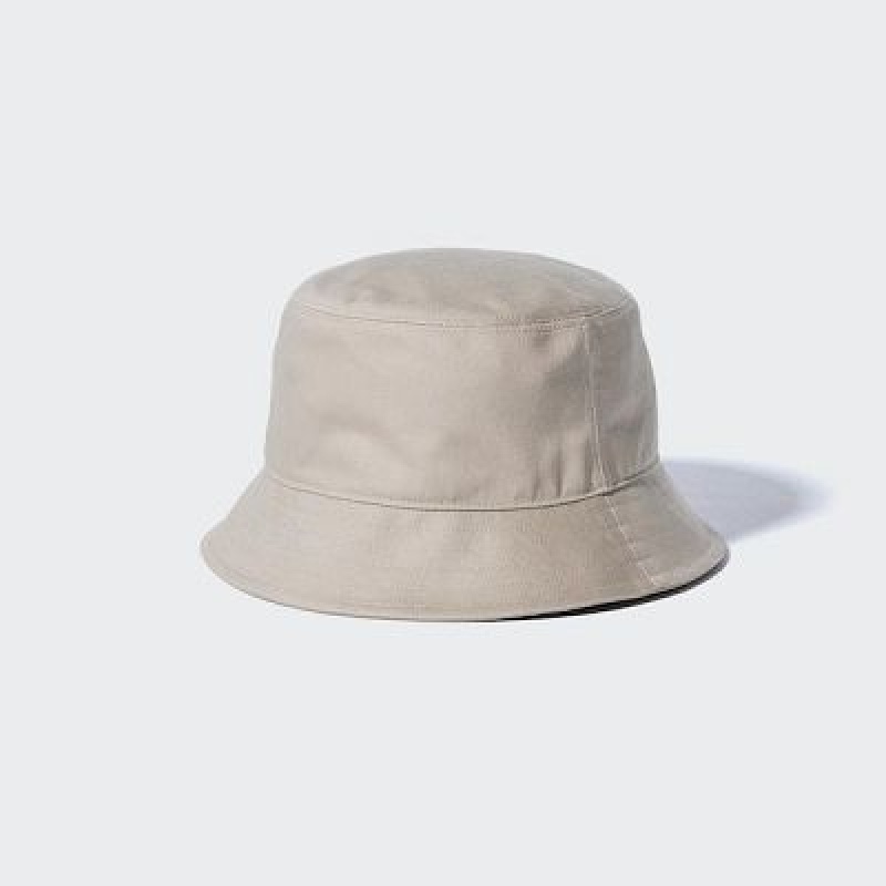 Beige Uniqlo UV Protection Bucket Women Hats | 570712