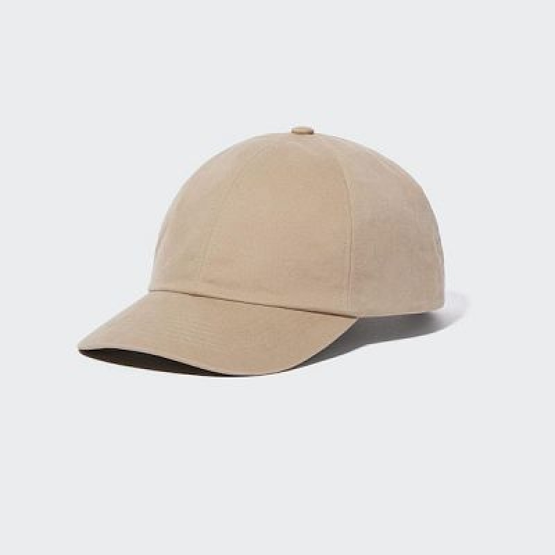 Beige Uniqlo UV Protection Twill Women Caps | 9135435