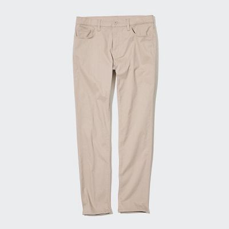 Beige Uniqlo Ultra Stretch Color Women Jeans | 8460167