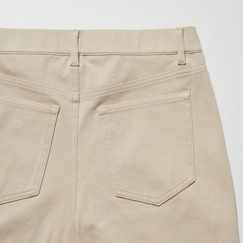 Beige Uniqlo Ultra Stretch Women Leggings | 2575893