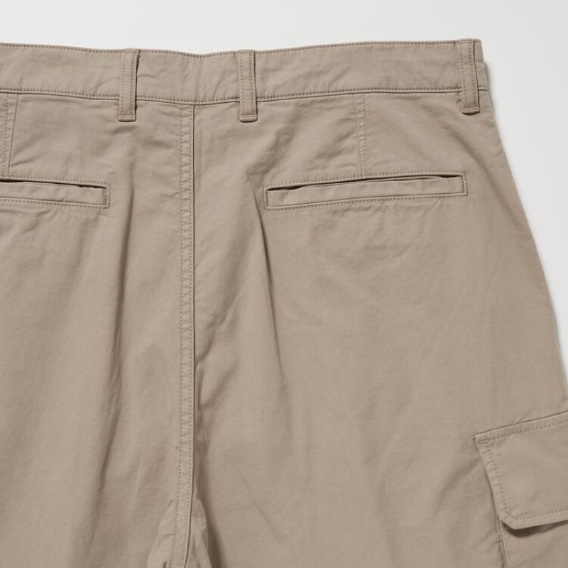 Beige Uniqlo Utility Cargo Men Pants | 6432796