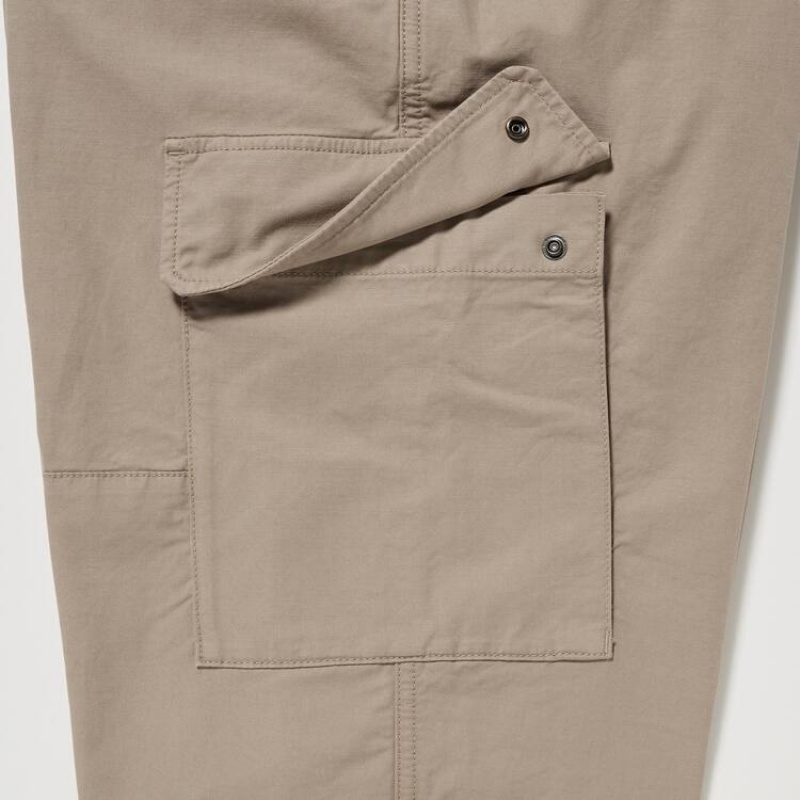Beige Uniqlo Utility Cargo Men Pants | 6432796