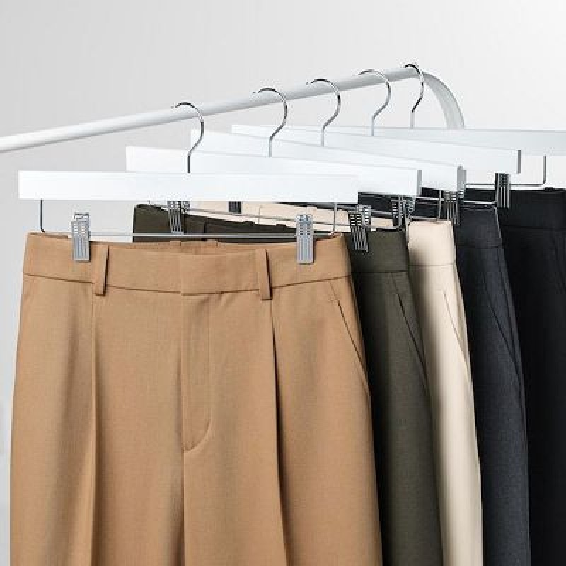 Beige Uniqlo Wide-Fit Pleated Women Pants | 8233072
