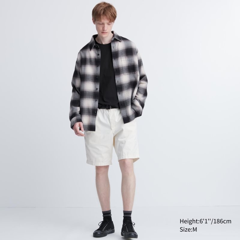 Black Uniqlo Airism Cotton Uv Protection Crew Neck Men T Shirts | 3569944