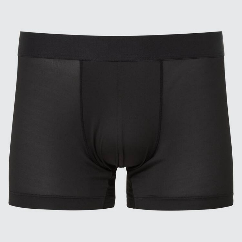 Black Uniqlo Airism Low Rise Boxers Men Underwear | 464965