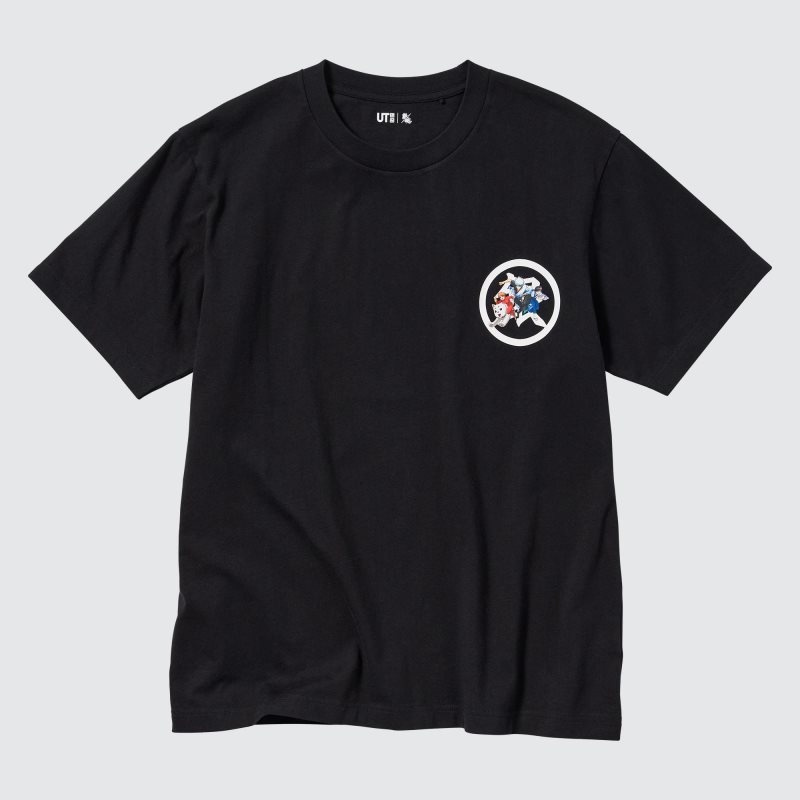 Black Uniqlo Anime Gintama Ut Short-sleeve Graphic Men T Shirts | 7760523