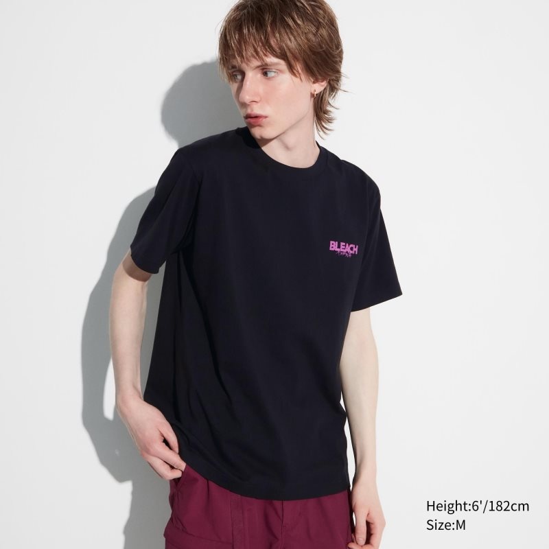 Black Uniqlo Bleach: Thousand-year Blood War Ut Short-sleeve Graphic Men T Shirts | 100612