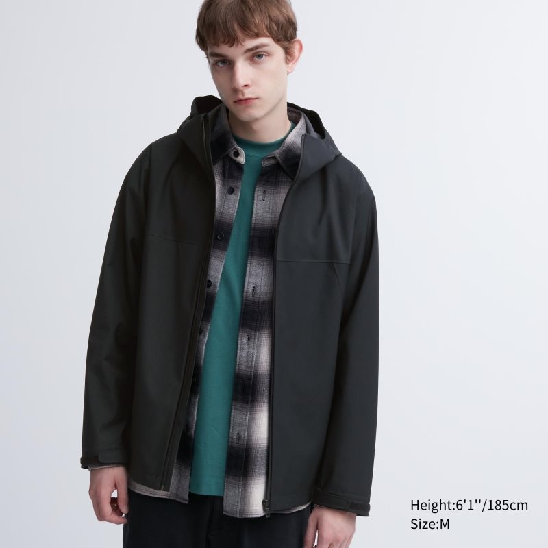 Black Uniqlo Blocktech 3d Cut Men Parka | 6359238