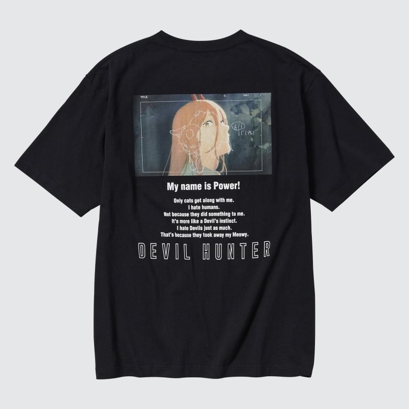 Black Uniqlo Chainsaw Man × Kosuke Kawamura Short Sleeve Ut Oversized Men T Shirts | 7836617