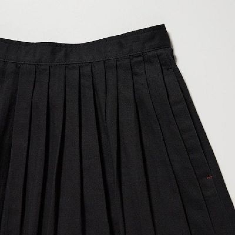 Black Uniqlo Denim Gather Women Skirts | 3540384