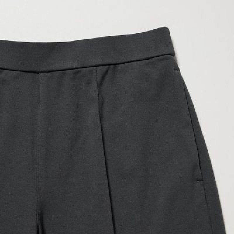 Black Uniqlo Easy Wide Straight Women Pants | 8659372