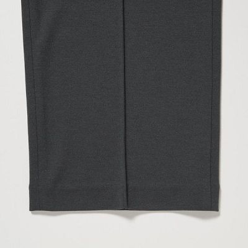 Black Uniqlo Easy Wide Straight Women Pants | 8659372