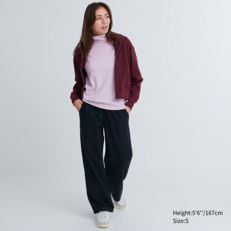 Black Uniqlo Flannel Lounge Women Pants | 8395170