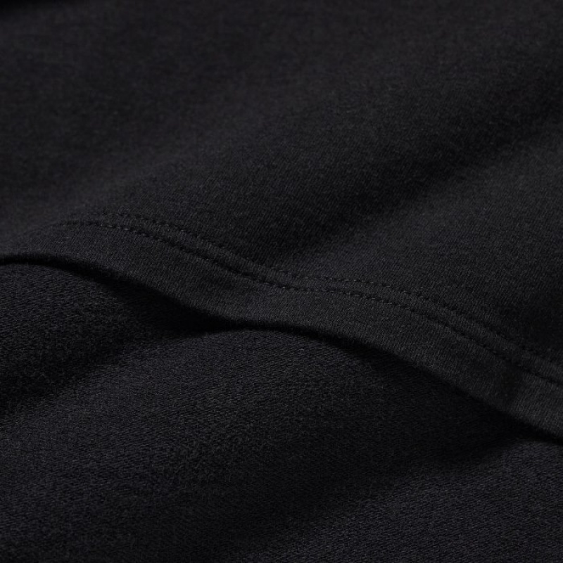 Black Uniqlo HEATTECH Cotton Crew Neck Long-Sleeve Women T Shirts | 7820817