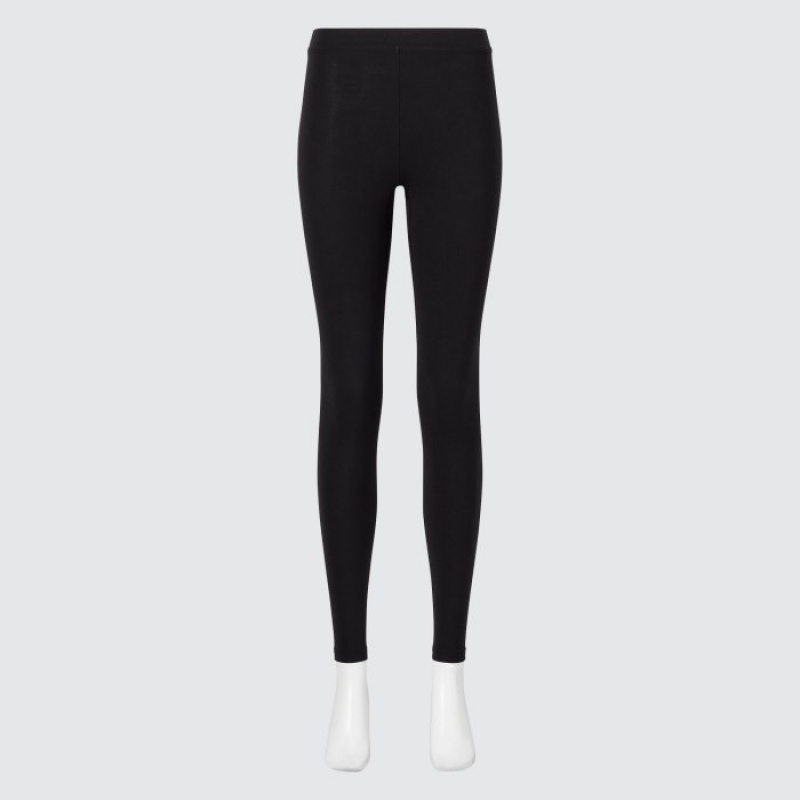 Black Uniqlo HEATTECH Cotton Extra Warm Women Leggings | 2660594