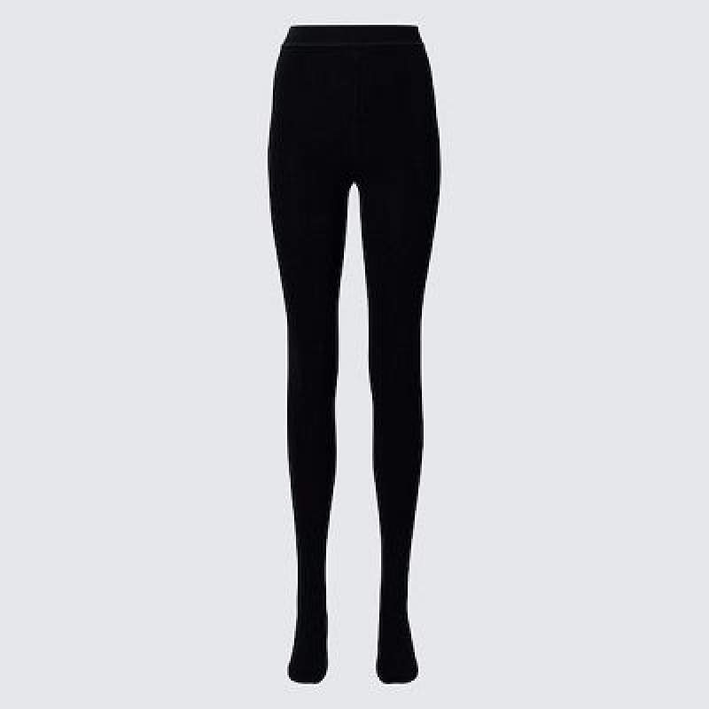 Black Uniqlo HEATTECH Extra Warm Pile-Lined Women Tight | 5758186