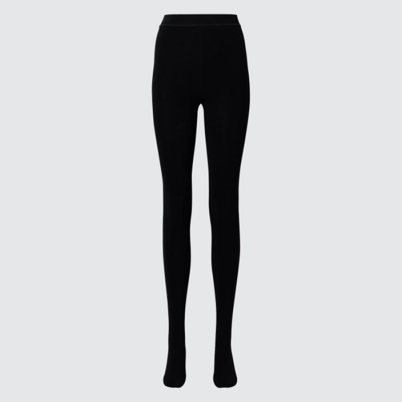 Black Uniqlo HEATTECH Extra Warm Pile-Lined Women Tight | 438181