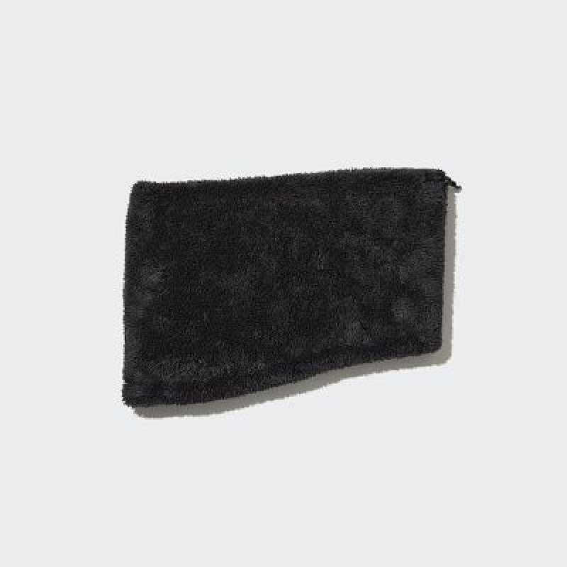 Black Uniqlo HEATTECH Fluffy Yarn Women Neck Warmer | 328655