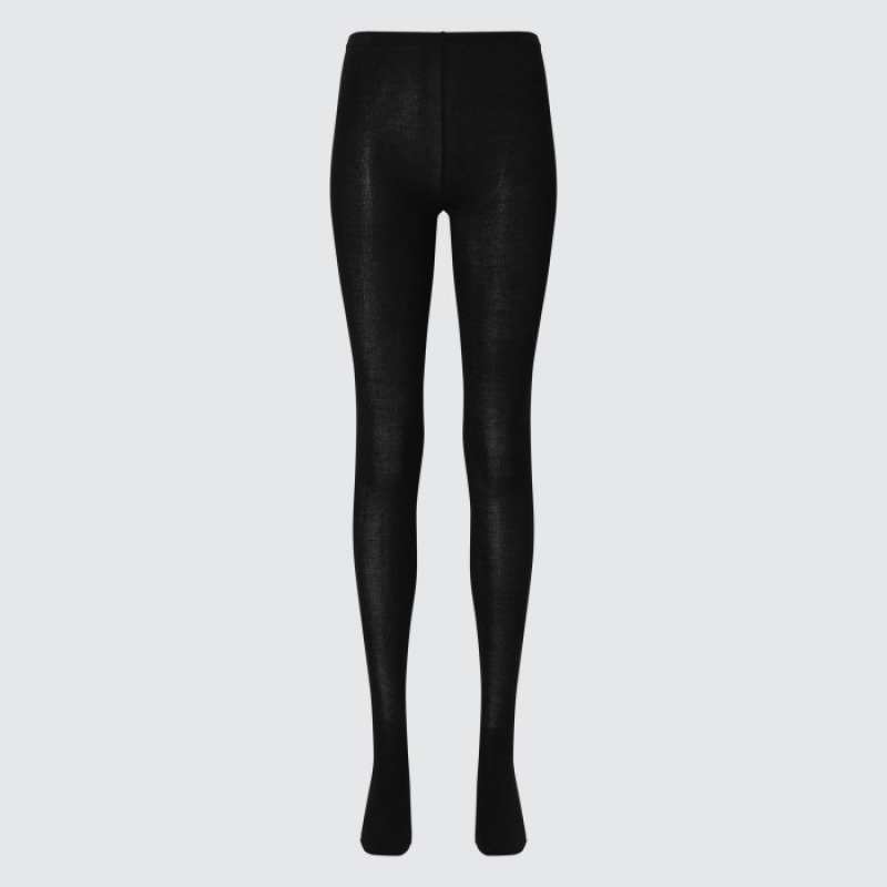 Black Uniqlo HEATTECH Knitted Women Tight | 1659701