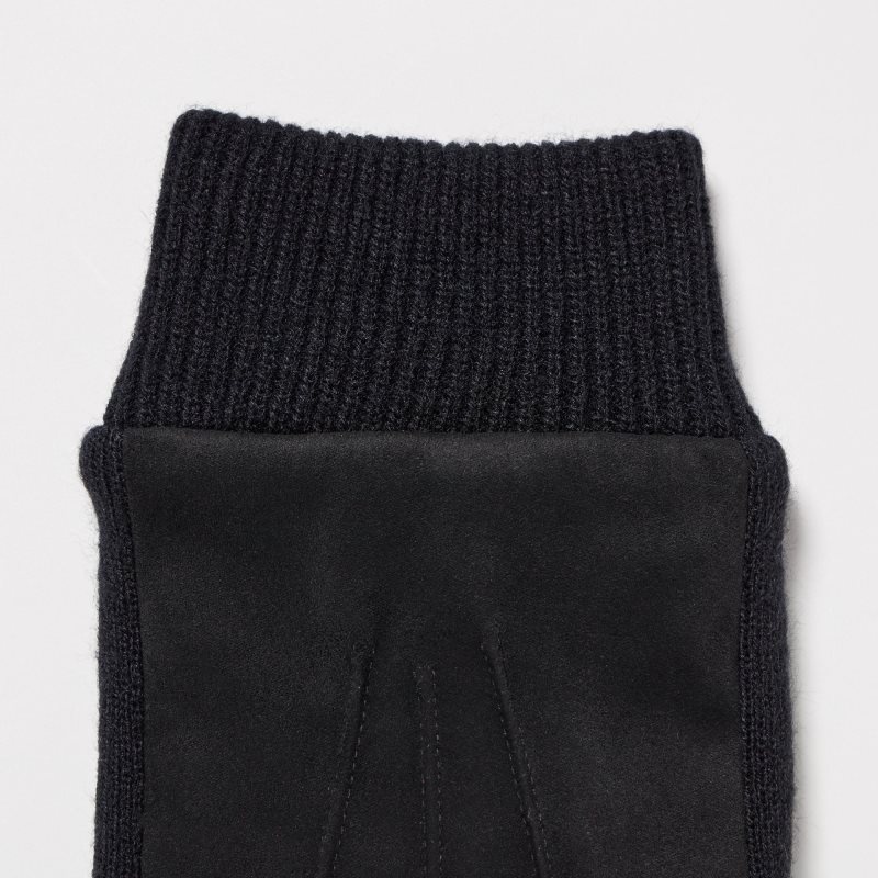 Black Uniqlo HEATTECH Lined Men Gloves | 6349073