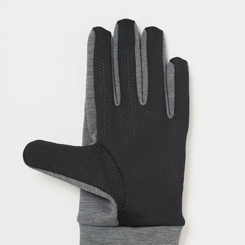 Black Uniqlo HEATTECH Lined Stretch Women Gloves | 8067188