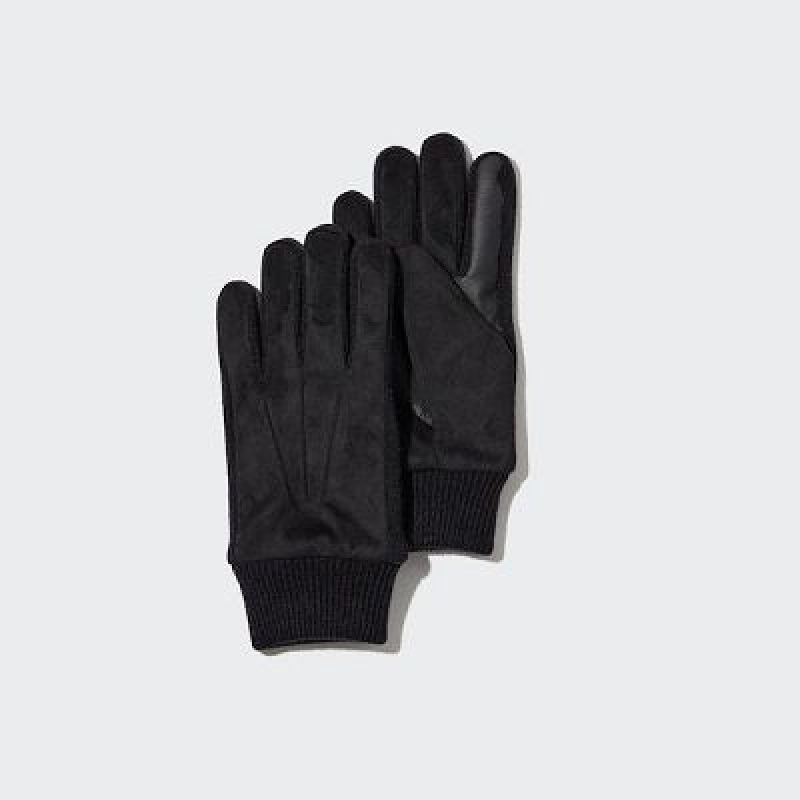 Black Uniqlo HEATTECH Lined Women Gloves | 7885463