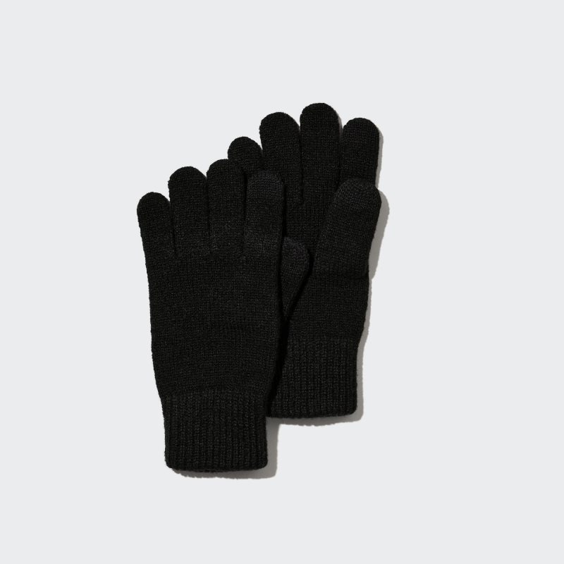 Black Uniqlo HEATTECH Men Gloves | 2183927