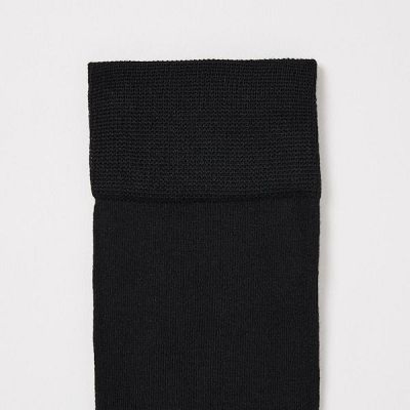 Black Uniqlo HEATTECH Over-The-Knee Women Socks | 9256853