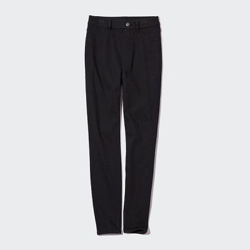 Black Uniqlo HEATTECH Ultra Stretch High-Rise Women Pants | 8190227