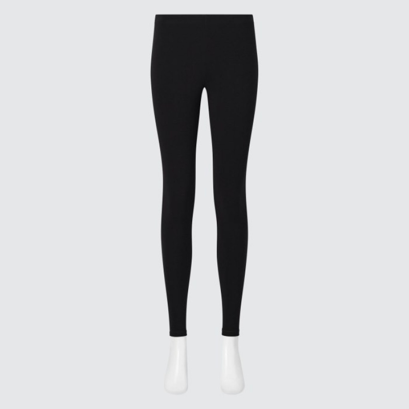 Black Uniqlo HEATTECH Ultra Warm Women Leggings | 9672181