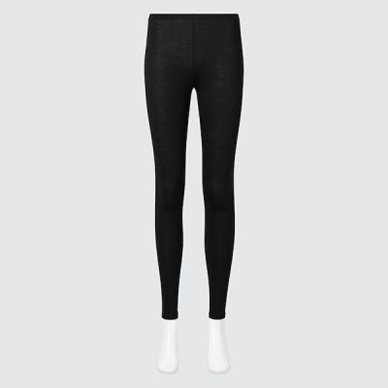 Black Uniqlo HEATTECH Women Leggings | 4655865