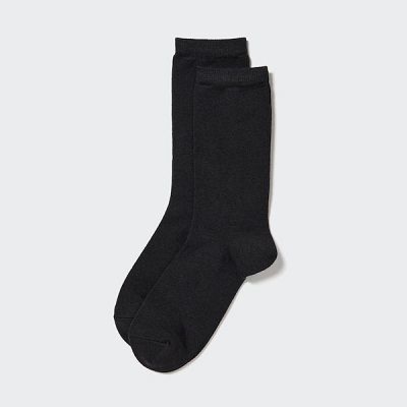 Black Uniqlo HEATTECH Women Socks | 5396587