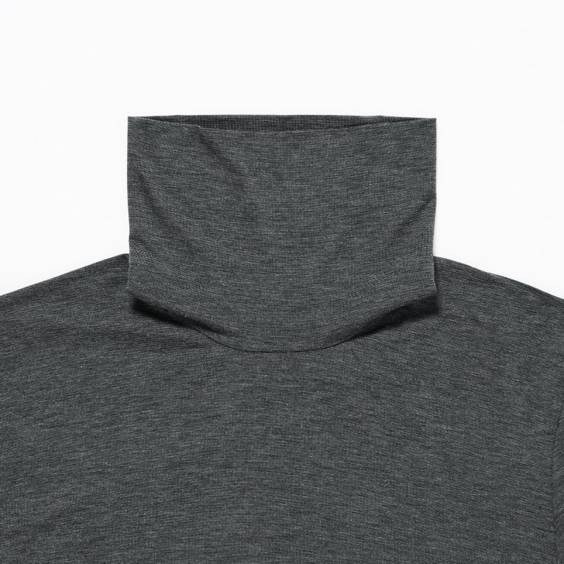 Black Uniqlo Heattech Turtleneck Men T Shirts | 6884113