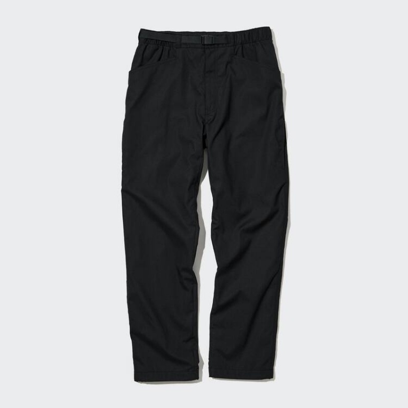 Black Uniqlo Heattech Warm Lined Men Pants | 5063068