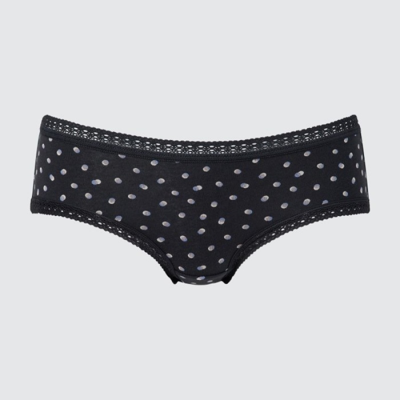 Black Uniqlo Hip Huggers Women Briefs | 8309312