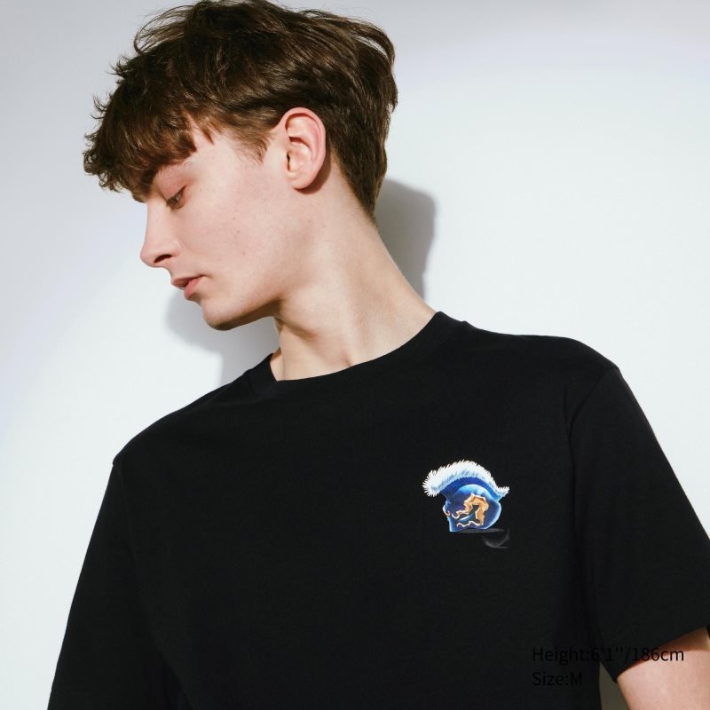 Black Uniqlo Introduction Of Detective Conan Case Closed Ut Short-sleeve Graphic Men T Shirts | 2161403