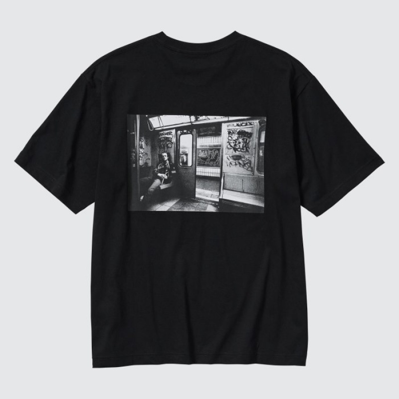 Black Uniqlo Keith Haring UT Short Sleeve Women T Shirts | 7887461