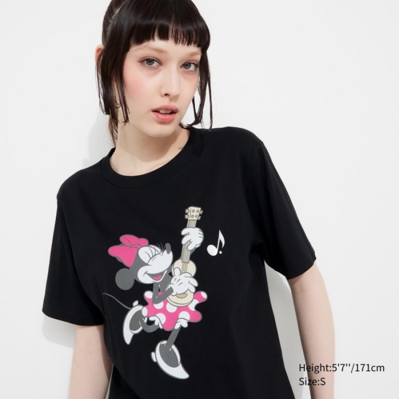 Black Uniqlo MAGIC FOR ALL FOREVER UT Short-Sleeve Women T Shirts | 8593634