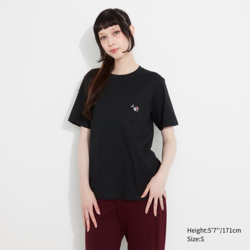 Black Uniqlo MAGIC FOR ALL FOREVER UT Short-Sleeve Women T Shirts | 3554562