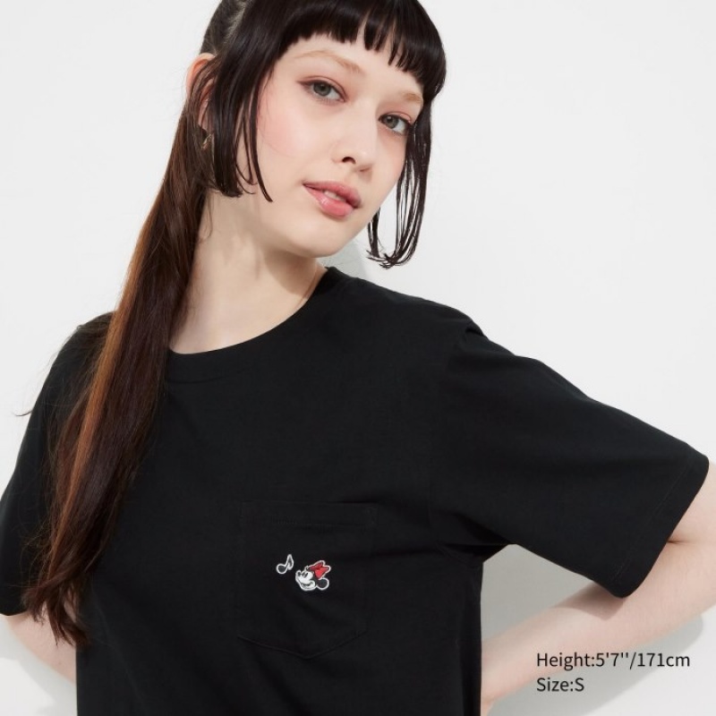 Black Uniqlo MAGIC FOR ALL FOREVER UT Short-Sleeve Women T Shirts | 3554562