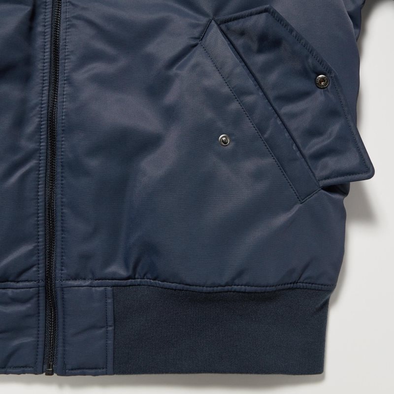 Black Uniqlo Ma-1 Men Jackets | 7129473