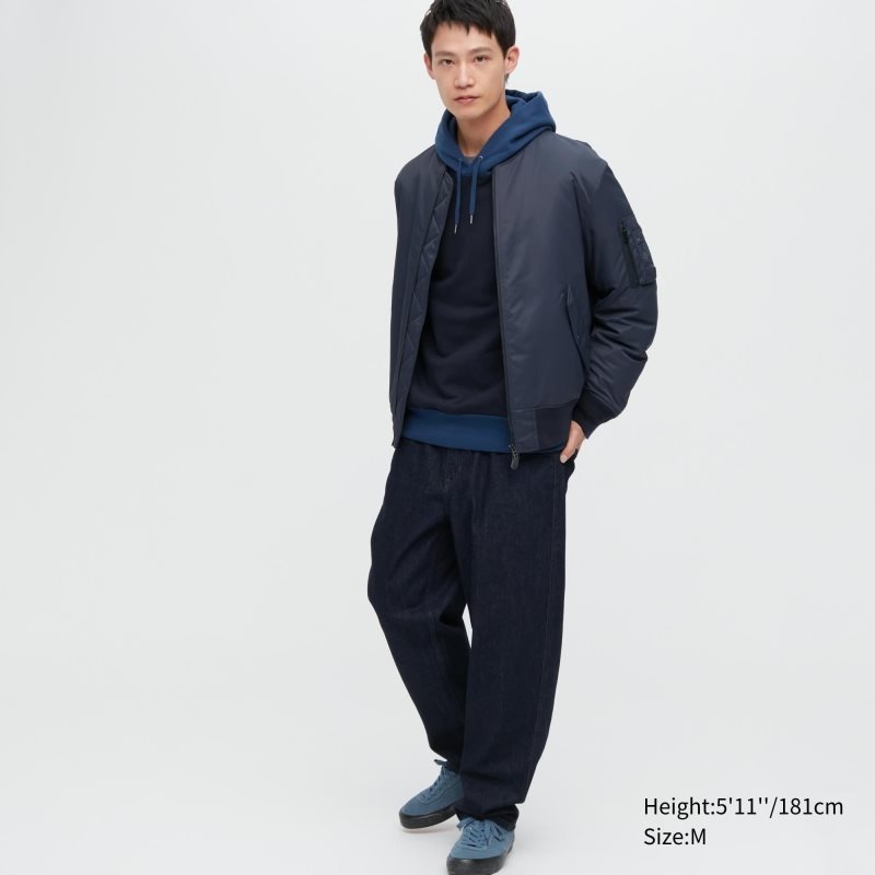 Black Uniqlo Ma-1 Men Jackets | 7129473