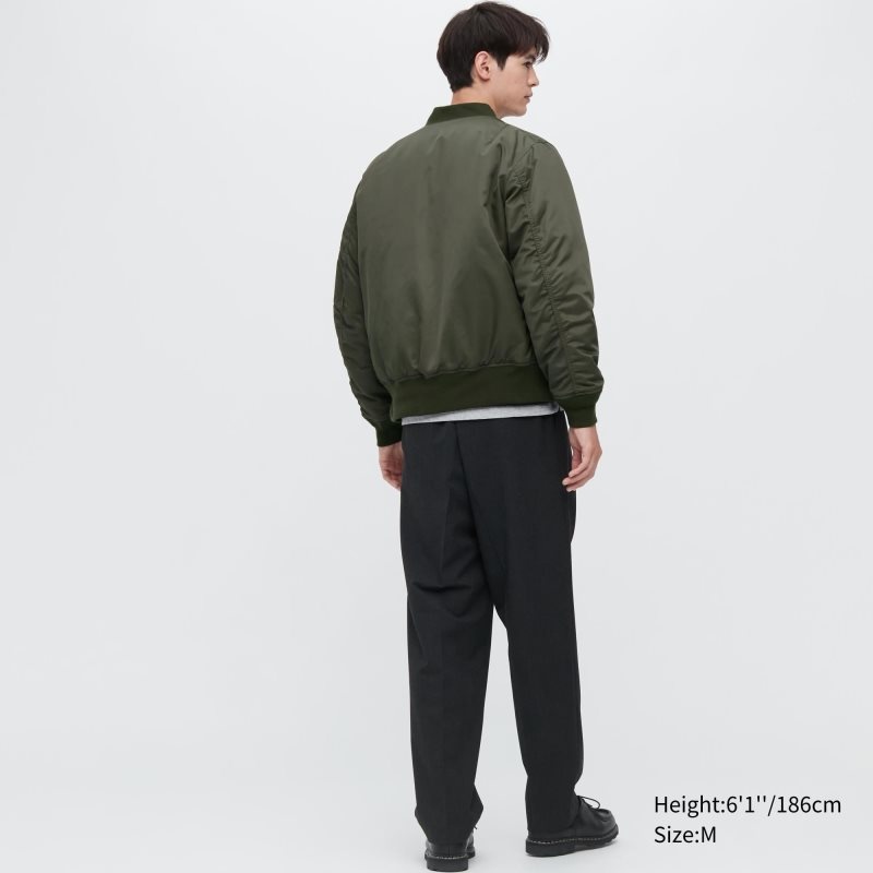 Black Uniqlo Ma-1 Men Jackets | 7129473