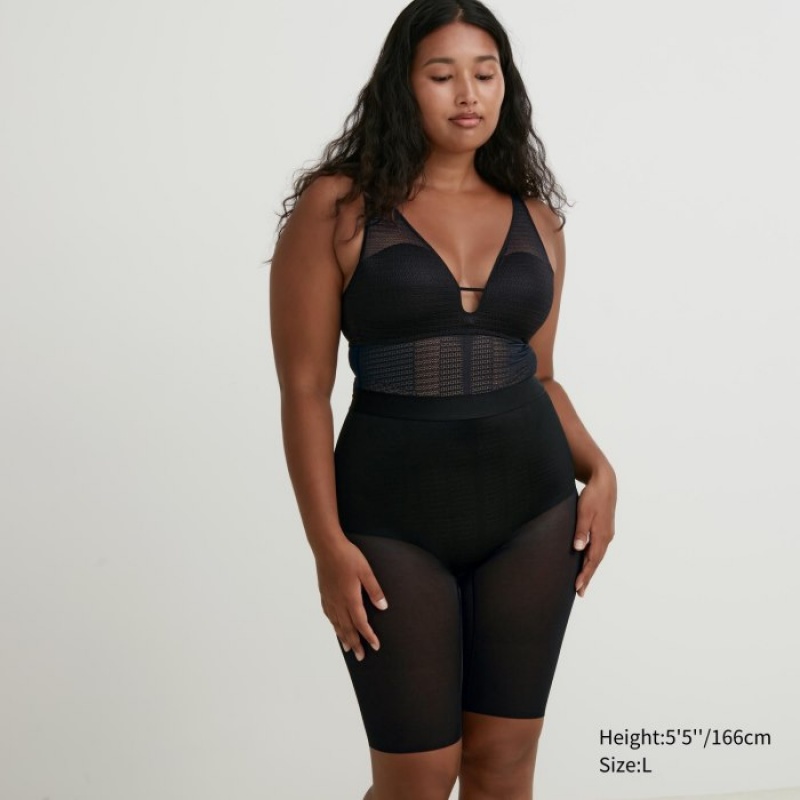 Black Uniqlo Mesh Women Bodysuit | 2639282